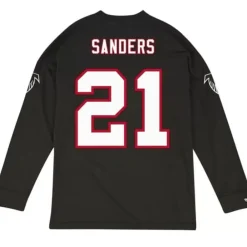 Apparel Mitchell & Ness T-Shirts & Tops-Name & Number Longsleeve Atlanta Falcons Deion Sanders