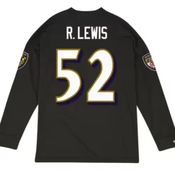Apparel Mitchell & Ness T-Shirts & Tops-Name & Number Longsleeve Baltimore Ravens 2004 Ray Lewis