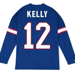 Apparel Mitchell & Ness T-Shirts & Tops-Name & Number Longsleeve Buffalo Bills Jim Kelly
