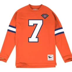 Apparel Mitchell & Ness T-Shirts & Tops-Name & Number Longsleeve Denver Broncos John Elway