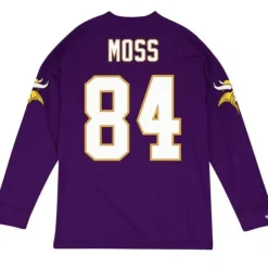 Apparel Mitchell & Ness T-Shirts & Tops-Name & Number Longsleeve Minnesota Vikings Randy Moss