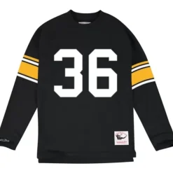 Apparel Mitchell & Ness T-Shirts & Tops-Name & Number Longsleeve Pittsburgh Steelers Jerome Bettis