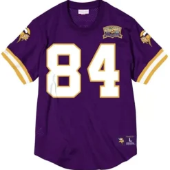 Apparel Mitchell & Ness T-Shirts & Tops-Name & Number Mesh Crewneck Minnesota Vikings Randy Moss