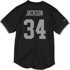 Apparel Mitchell & Ness T-Shirts & Tops-Name & Number Mesh Crewneck Los Angeles Raiders Bo Jackson