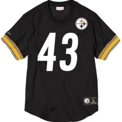 Apparel Mitchell & Ness T-Shirts & Tops-Name & Number Mesh Crewneck Pittsburgh Steelers Troy Polamalu