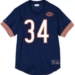 Apparel Mitchell & Ness T-Shirts & Tops-Name & Number Mesh Crewneck Chicago Bears 1983 Walter Payton