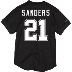 Apparel Mitchell & Ness T-Shirts & Tops-Name & Number Mesh Crewneck Dallas Cowboys Deion Sanders
