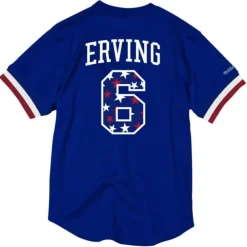 Apparel Mitchell & Ness T-Shirts & Tops-Name & Number Mesh Crewneck Philadelphia 76Ers Julius Erving