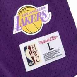Apparel Mitchell & Ness T-Shirts & Tops-Name & Number Mesh Ss Hoodie Los Angeles Lakers 1985 Magic Johnson