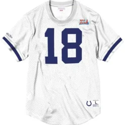 Apparel Mitchell & Ness T-Shirts & Tops-Name & Number Mesh Top Indianapolis Colts 2007 Peyton Manning