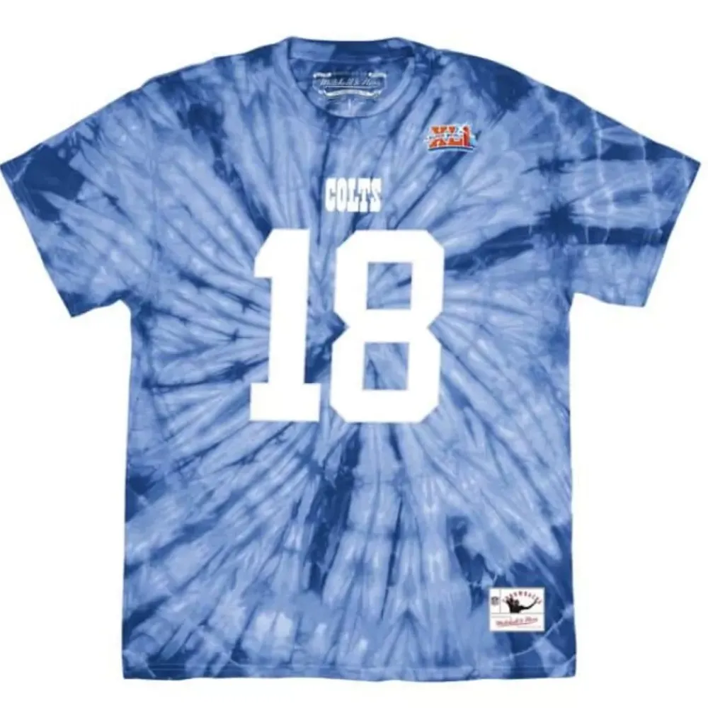 Apparel Mitchell & Ness T-Shirts & Tops-Name & Number Spider Tee Indianapolis Colts 2006 Peyton Manning