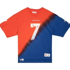 Apparel Mitchell & Ness T-Shirts & Tops-Name & Number Ss Tie Dye Top Denver Broncos John Elway
