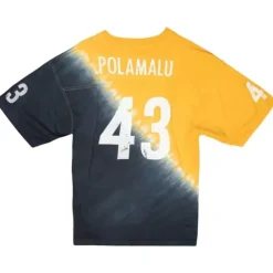 Apparel Mitchell & Ness T-Shirts & Tops-Name & Number Ss Tie Dye Top Pittsburgh Steelers Troy Polamalu