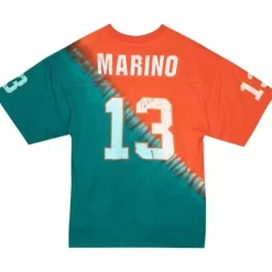 Apparel Mitchell & Ness T-Shirts & Tops-Name & Number Ss Tie Dye Top Miami Dolphins Dan Marino