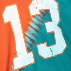 Apparel Mitchell & Ness T-Shirts & Tops-Name & Number Ss Tie Dye Top Miami Dolphins Dan Marino