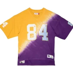 Apparel Mitchell & Ness T-Shirts & Tops-Name & Number Ss Tie Dye Top Minnesota Vikings Randy Moss