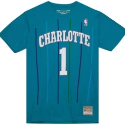 Apparel Mitchell & Ness T-Shirts & Tops-Name & Number Tee Charlotte Hornets 1993-94 Muggsy Bogues