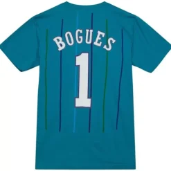 Apparel Mitchell & Ness T-Shirts & Tops-Name & Number Tee Charlotte Hornets 1993-94 Muggsy Bogues