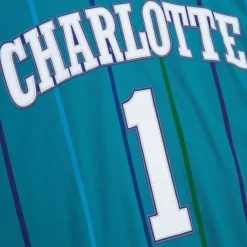 Apparel Mitchell & Ness T-Shirts & Tops-Name & Number Tee Charlotte Hornets 1993-94 Muggsy Bogues