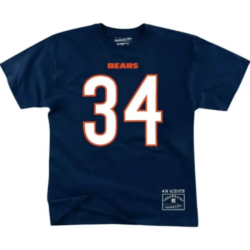 Apparel Mitchell & Ness T-Shirts & Tops-Name & Number Tee Chicago Bears Walter Payton
