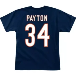 Apparel Mitchell & Ness T-Shirts & Tops-Name & Number Tee Chicago Bears Walter Payton
