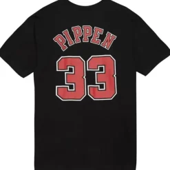 Apparel Mitchell & Ness T-Shirts & Tops-Name & Number Tee Chicago Bulls 1996-97 Scottie Pippen