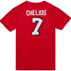 Apparel Mitchell & Ness T-Shirts & Tops-Name & Number Tee Chicago Blackhawks Chris Chelios