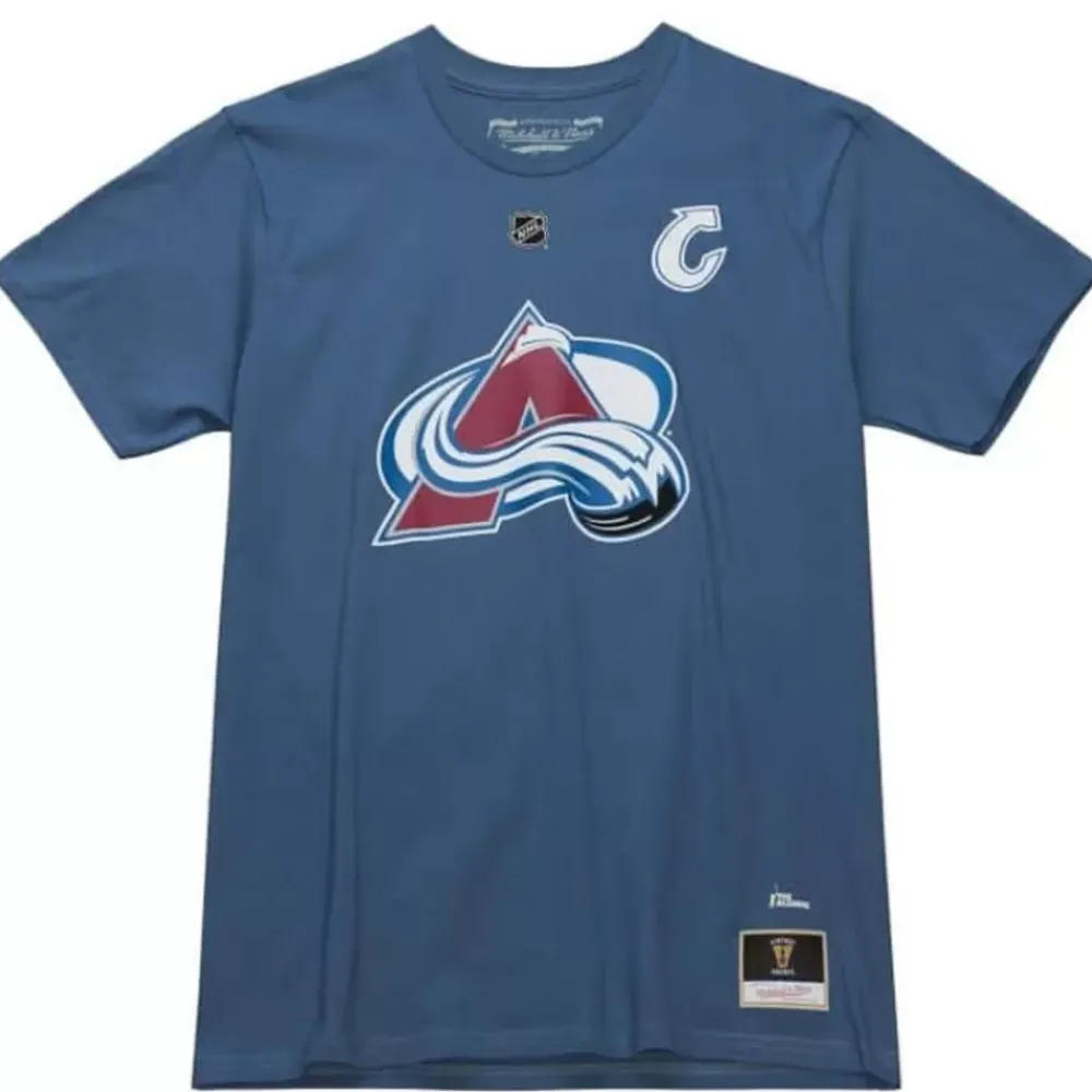 Apparel Mitchell & Ness T-Shirts & Tops-Name & Number Tee Colorado Avalanche Joe Sakic
