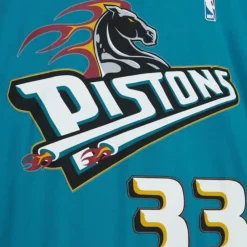 Apparel Mitchell & Ness T-Shirts & Tops-Name & Number Tee Detroit Pistons 1998-99 Grant Hill