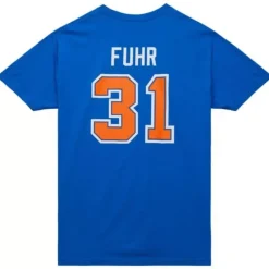 Apparel Mitchell & Ness T-Shirts & Tops-Name & Number Tee Edmonton Oilers Grant Fuhr