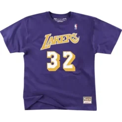 Apparel Mitchell & Ness T-Shirts & Tops-Name & Number Tee Los Angeles Lakers 1984 Magic Johnson