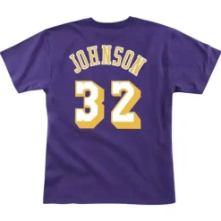 Apparel Mitchell & Ness T-Shirts & Tops-Name & Number Tee Los Angeles Lakers 1984 Magic Johnson