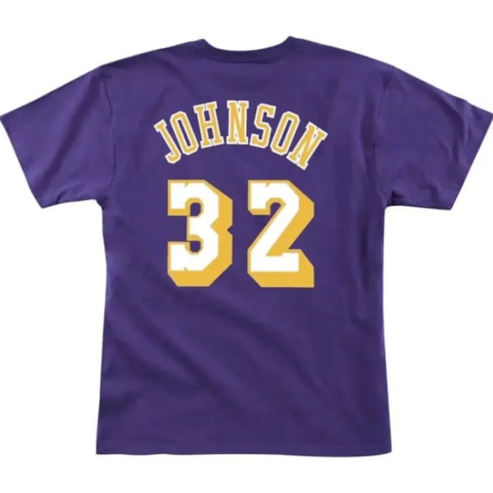 Apparel Mitchell & Ness T-Shirts & Tops-Name & Number Tee Los Angeles Lakers 1984 Magic Johnson