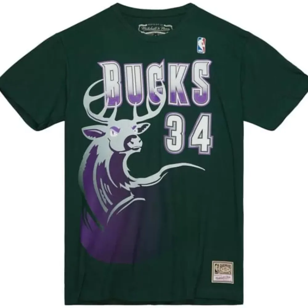 Apparel Mitchell & Ness T-Shirts & Tops-Name & Number Tee Milwaukee Bucks 1996-97 Ray Allen