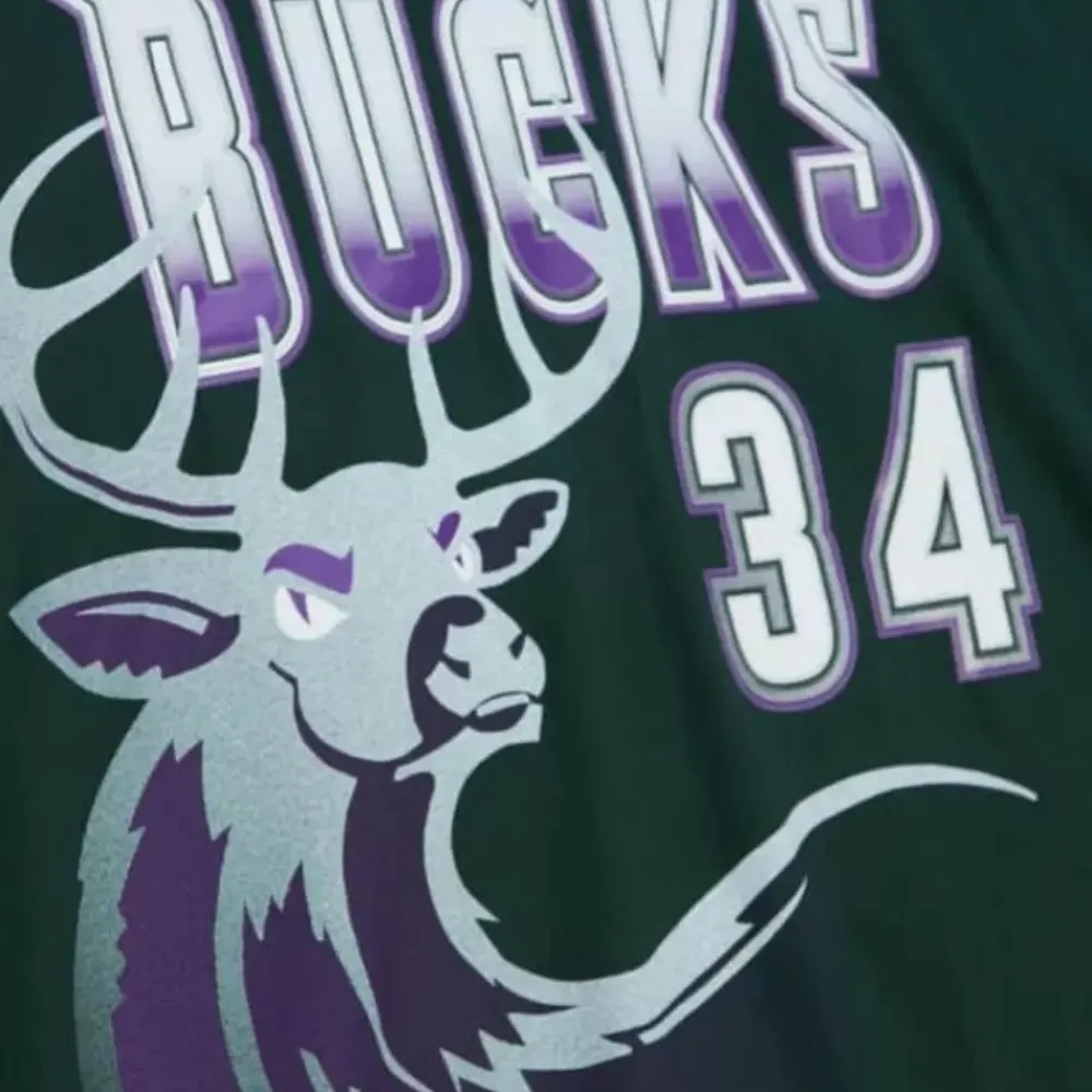 Apparel Mitchell & Ness T-Shirts & Tops-Name & Number Tee Milwaukee Bucks 1996-97 Ray Allen