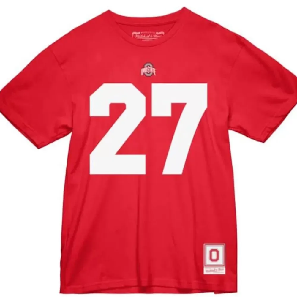 Apparel Mitchell & Ness T-Shirts & Tops-Name & Number Tee Ohio State 1985 Eddie George