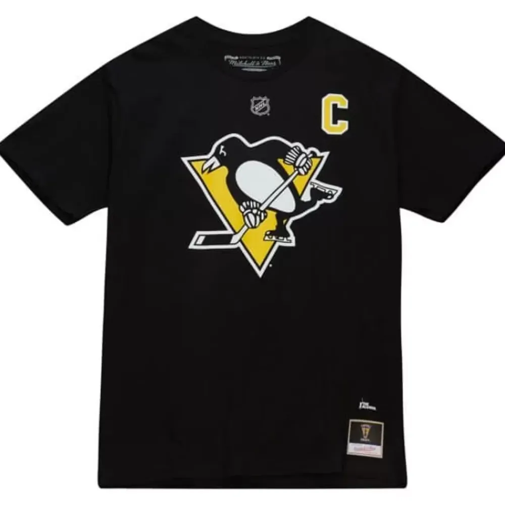 Apparel Mitchell & Ness T-Shirts & Tops-Name & Number Tee Pittsburgh Penguins Mario Lemieux