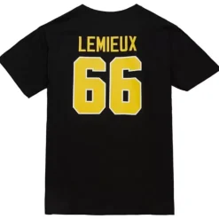 Apparel Mitchell & Ness T-Shirts & Tops-Name & Number Tee Pittsburgh Penguins Mario Lemieux