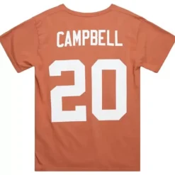 Apparel Mitchell & Ness T-Shirts & Tops-Name & Number Tee University Of Texas At Austin 1977 Earl Campbell