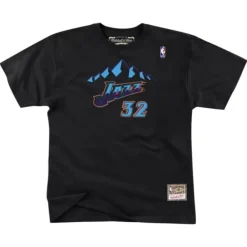 Apparel Mitchell & Ness T-Shirts & Tops-Name & Number Tee Utah Jazz Karl Malone