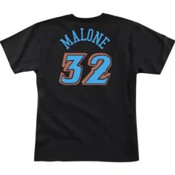 Apparel Mitchell & Ness T-Shirts & Tops-Name & Number Tee Utah Jazz Karl Malone