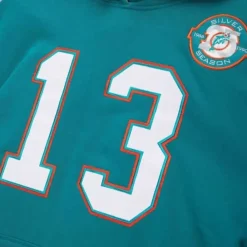 Apparel Mitchell & Ness Hoodies & Sweatshirts-Name And Number Fleece Hoodie Miami Dolphins 1990 Dan Marino