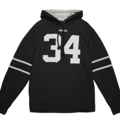 Apparel Mitchell & Ness Hoodies & Sweatshirts-Name And Number Fleece Hoodie Los Angeles Raiders 1988 Bo Jackson