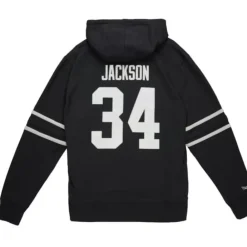 Apparel Mitchell & Ness Hoodies & Sweatshirts-Name And Number Fleece Hoodie Los Angeles Raiders 1988 Bo Jackson