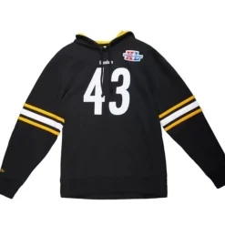 Apparel Mitchell & Ness Hoodies & Sweatshirts-Name And Number Fleece Hoodie Pittsburgh Steelers 2006 Troy Polamalu