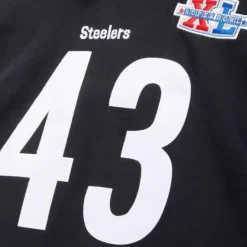 Apparel Mitchell & Ness Hoodies & Sweatshirts-Name And Number Fleece Hoodie Pittsburgh Steelers 2006 Troy Polamalu