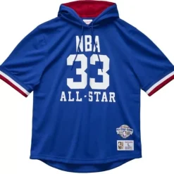 Apparel Mitchell & Ness T-Shirts & Tops-Name And Number Mesh Hoody All Star West 1985-86 Kareem Abdul-Jabbar
