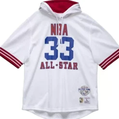Apparel Mitchell & Ness T-Shirts & Tops-Name And Number Mesh Hoody All Star East 1985-86 Larry Bird