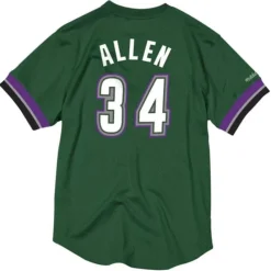 Apparel Mitchell & Ness T-Shirts & Tops-Name And Number Mesh Top Milwaukee Bucks 1996-97 Ray Allen