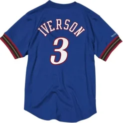 Apparel Mitchell & Ness T-Shirts & Tops-Name And Number Mesh Top Philadelphia 76Ers 2001-02 Allen Iverson